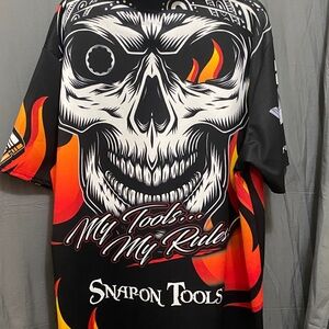 Men's Black and Red Graphic Jersey